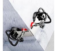 90-Degree Steel Seam Setter for Stone and Tile Leveling - Suction Cup Tool with Stainless Steel Frame, Rubber Grip & Adjustable Knobs - for Ideal for