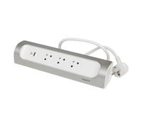 90 Degree TKD 3xPA USB C 1m Aluminum Mountable Socket (European Socket) - 049406 [5 Pieces]