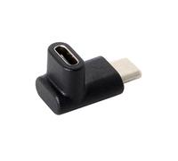 90 Degree Up or Down Angled Reversible USB 3.1 Type-C Male to Female Extension Adapter for Laptop & Phone