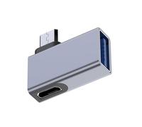 90 Degree USB Host Adapter With Power Supply Port For Smartphones And Tablets Keyboard Mice Easy Device Connection Right Left Connector