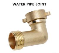 90 Degree Water Hose Elbow for Camco RV and Trailer - Solid Brass Connector with for Easy Grip Design to Hose Crimping and Strain on Water Fittings