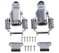 90 Degrees spring hasp Toolbox toggle latches lock，Stainless steel 304 Toolbox Draw Compression Spring Toggle Latch Catch Clamp W/Screws (L, Type:Without keyhole)
