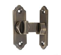 90 Door Having Alloy Storage Latch Sliding Barn Degree Lock Aluminum Antipry Security for Garden Sheds Door Rooms Plus Home Applications 74x53mm (Bronze)