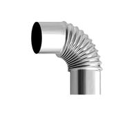 90° Elbow Pipe Adapter Chimney Pipe, Stove Pipe Elbow Ventilation 90 Degree Lining Flue Pipe Extension Pipe Chimney(100 mm)