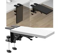 90° Foldable Desk Extender & Computer Wrist Rest Arm Support Bracket for Home Office Gaming Easy Carry Punch Free Installation 300x150mm Maple Color