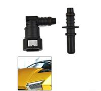 90° Fuel Line Quick Release Coupling Set Nylon 8 mm ID Hose Connector Straight and Angled for Diesel -40 °C to 115 °C Black