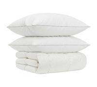 90% Goose Down Duvet Set FULDA 3 pcs White 90% Goose Down Indoor Luxury vidaXL