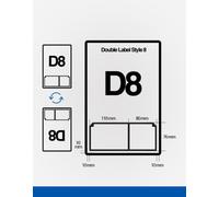 90 gsm Double Integrated Labels D8 1000 A4 Stickers Ebay Invoice 110X76 80x76 mm