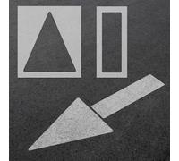 90 Inch Straight Arrow Stencil Kit, 2 Pack Reusable 1mm Thick Silicone Pavement Marking Templates, Foldable Parking Lot Arrow Stencils for Asphalt Concrete Garages Roadways