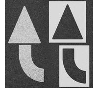 90 Inch Turn Arrow Stencil Kit, 2 Pack Reusable 1mm Thick Silicone Pavement Marking Templates, Foldable Parking Lot Arrow Stencils for Asphalt Concrete Garages Roadways