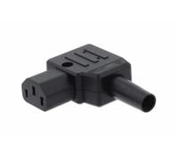 90° LEFT ANGLE PLUG REWIREABLE IEC SOCKET, C13 COLD FOR MAINS POWER KETTLE LEAD