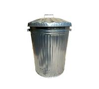 90 Litre 90L Extra Large Metal Galvanised Dustbin Kitchen House Garden Storage Unit Bin