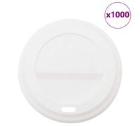 (90 mm) vidaXL Paper Coffee Cup Lids Coffee Disposable Cup Lids 1000 pcs White Plastic