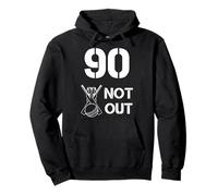 90 Not Out Funny Cricket Senior Milestone Sports Top Pullover Hoodie