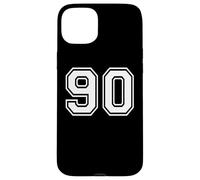 90 Number Ninety Team Sports Graphic Design Matching Varsity Case for iPhone 15 Plus