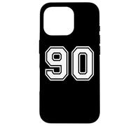 90 Number Ninety Team Sports Graphic Design Matching Varsity Case for iPhone 16 Pro