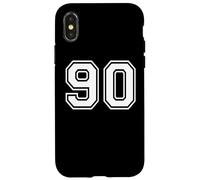 90 Number Ninety Team Sports Graphic Design Matching Varsity Case for iPhone X/XS