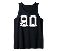 90 Number Ninety Team Sports Graphic Design Matching Varsity Tank Top