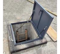 90° Open Roof Hatch Door - All Aluminum Attic Skylight Cover Rooftop Security Plate for Factory Warehouse Commercial & Residential Use (40x32in/101.6x81.3cm)