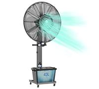 90° Oscillating Fan with Mister, 3 Power Settings Misting Fan with 42L Large Capacity Tank, Industrial Outdoor Patio Garage Cooling Fans