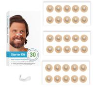 90 Pack Magnetic Nose Strips for Better Breathing, Anti-Snoring Nasal Strips with 30 Pairs (White & Apricot), Reusable Snoring Aids for Men & Women, Magnetic Nose Strip Refill for Comfortable Sleep
