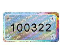 90 pcs - 3D Hologram Seal with Serial Number, Tamper Proof - 30 * 16mm, Silver - self-Adhesive Security Labels, Quality & Closure Seal, Antifake & Authenticity Sticker, Atairs