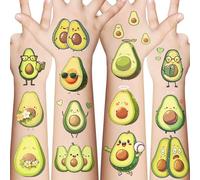 90 PCS Avocado Temporary Tattoos Funny Avocado Themed Birthday Party Decorations Favors Supplies Fruit Avocado Tattoo Stickers for Kids Boys Girls Gifts Goodie Bags Fillers Prizes Rewards