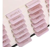 90 PCS Bible Tabs Large Print Laminated Bible Index Stickers Pink Scriptures Journaling Supplies Study Accessories for Old and New Testament