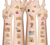 90 PCS Capybara Temporary Tattoos Kawaii Capybara Themed Birthday Party Decorations Favors Supplies Capybara Tattoo Stickers for Kids Boys Girls Gifts Goodie Bags Fillers Prizes Rewards