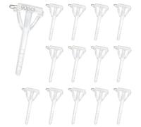 90 Pcs Clear Plastic Triangle Corsage Pins, 1.1 x 2.8 in, 2.8 x 7 cm, Boutonniere Safety Pins with Horizontal Bar, Top Opening, Sharp Tip, for DIY Wedding, Events, and Craft Projects
