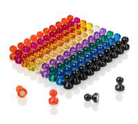 90 PCS Colorful Strong Magnetic Push Pin Magnets, 9 Assorted Color Magnetic Push Pin Magnets for Office, Classroom, Kitchen Home and School, Map Magnets, Whiteboard Magnets