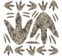 90 Pcs Dinosaur Footprints for Floor Dinosaur Decor, Realistic Footprints Wall Decals for Kids Classroom Animal Party Decoration School Playroom Baby Nursery Bedroom Home(3 Sizes