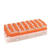 90 PCS/Kit Quick Home Wire Connectors Terminals 2/3/5 Pin Conductor With Lever Clamp Wiring Block Reusable Electrical Connectors IDGTTLDF(Orange 90PCS)