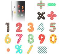 90 Pcs Magnetic Numbers and Math Symbols Educational Learning Toys Fridge Magnets Soft Magnets for Whiteboard Refrigerator