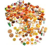 90 Pcs Mini Food Model Ornaments, open blind bags for random styles. Realistic miniature food items, ideal for role play accessories, DIY handmade crafts and novelty gifts.