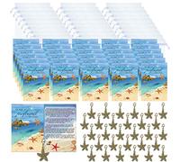 90 Pcs Starfish Story Gifts Mini Keepsake Appreciation Notecards Set Starfish Story Wallet Sized Cards Employee Gifts Drawstring Bags and Starfish Charms for Teacher Women Men (Lovely Style)