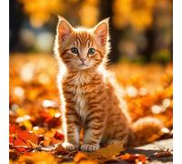 90 Piece Jigsaw Puzzles for Adults Autumn Animal Cat, Educational Games, Impossible Hard Difficult Challenging, Relaxation Jigsaw Puzzles for Adults 90 Pieces 11.8x11.8 inch