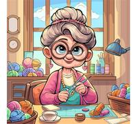 90 Piece Jigsaw Puzzles for Adults Cute Grandma, Educational Games, Impossible Hard Difficult Challenging, Relaxation Jigsaw Puzzles for Adults 90 Pieces 11.8x11.8 inch