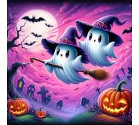 90 Piece Jigsaw Puzzles for Adults Halloween Cute Ghosts, Fun Challenges, Educational Games, Difficult Jigsaw Puzzles for Adults, Puzzle 90 Pieces