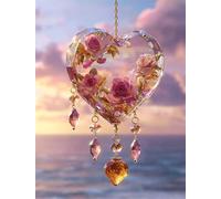 90 Piece Jigsaw Puzzles for Adults, Impossible Hard Difficult Challenging jigsaw puzzle 90 pieces adult Puzzles Classic Educational Games 25x20cm,Heart-Shaped Glass
