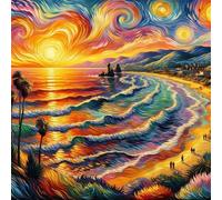 90 Piece Jigsaw Puzzles for Adults Ocean Sunset, Fun Challenges, Educational Games, Difficult Jigsaw Puzzles for Adults, Puzzle 90 Pieces