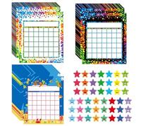 90-Piece Reward Chart for Children Behaviour, Sticker Chart, Kids Reward Chart with 4500 Stickers, Ideal for Potty Training and Daily Routine Tracking, Star Chart for Kids Behaviour Management