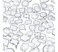 90 Pieces Dialogue Box Paper Stickers, Stickers for Labelling, Self-Adhesive Name Plate Stickers, Speech Bubble Sticky Notes Set, Scrapbooking Stickers for Notebook, Diary, Planner, Photo Album