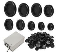 90 Pieces Rubber Grommets for Holes, 9 Sizes, Black, for Protecting Wires