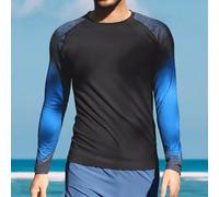90% Polyester Men's Fitness Tee Long Sleeve Stretch | Fast drying fabric, moisture wicking, breathable mesh, gym workout, running training