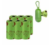90 Poo Bags for Dog Waste Biodegradable Poop Waste Bag Extra Thick Leak Proof Poo Bags Easy to Tear Off Unscented Poop Waste Bag with 1 Adjustable Dispenser - 6 Roll