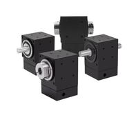 90° Precision Commutator Right Angle Steering Gear Hole/Shaft Output Reducer for Nema 34 86 Stepper Motor 80mm Servo(Dual Hole-19 In,3 to 1)