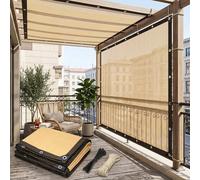 90% Privacy Patio 3x28ft - UV Resint Garden Sn with Grommets Every 1.6ft, Breathable Water Permeable Mesh for Balcony & Fence Sunblock Cover
