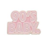 90’s Baby Enamel Pin Badge | Retro Pastel Lapel Pin | Nostalgic 1990s Gift for Millennials & Collectors (3 x 2.2 cm)