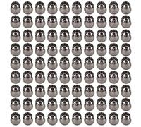 90 Sets Book Binding Screw, Chicago Screws Assortment Set, Metal Nail Rivet Studs with Electroplating Treatment, Curved Surfaces Design for DIY Leather Craft and Journal Binding (Silver Black)